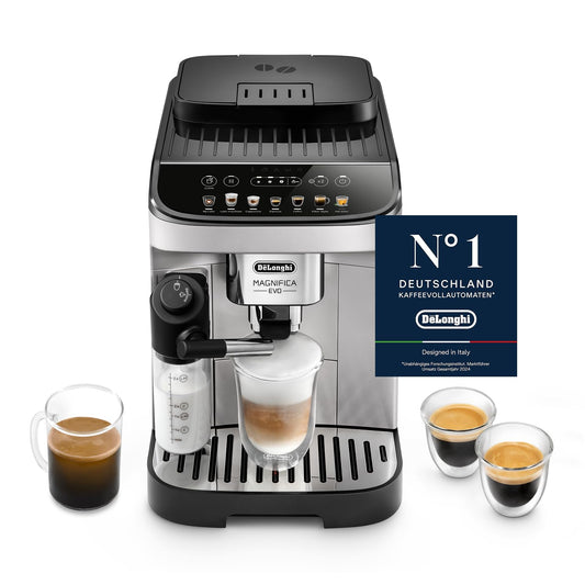 De’Longhi Magnifica Evo - Kaffeevollautomat mit Vollautomatischem cremigen Milchschaum, 7 One-Touch-Getränke